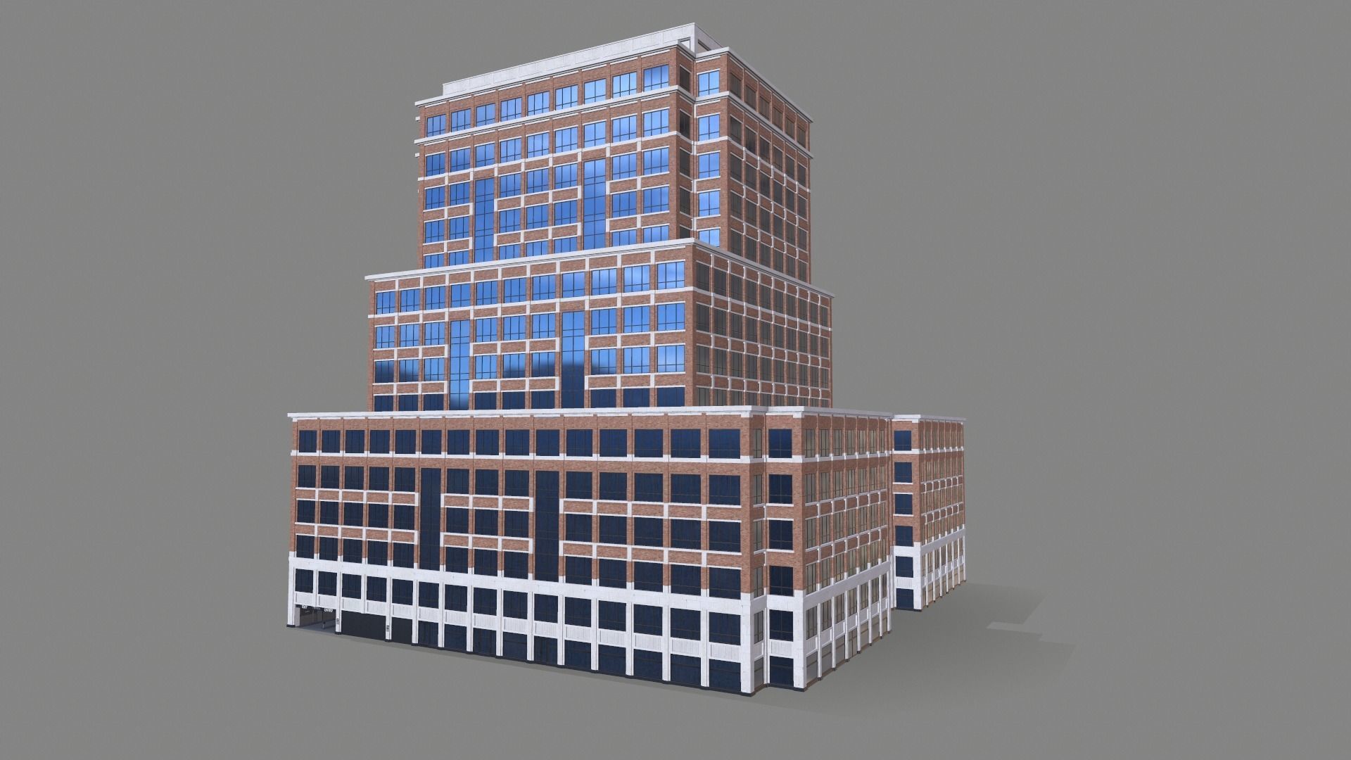 The Embarcadero 250 Street Building San Francisco Low-poly 3D model_3