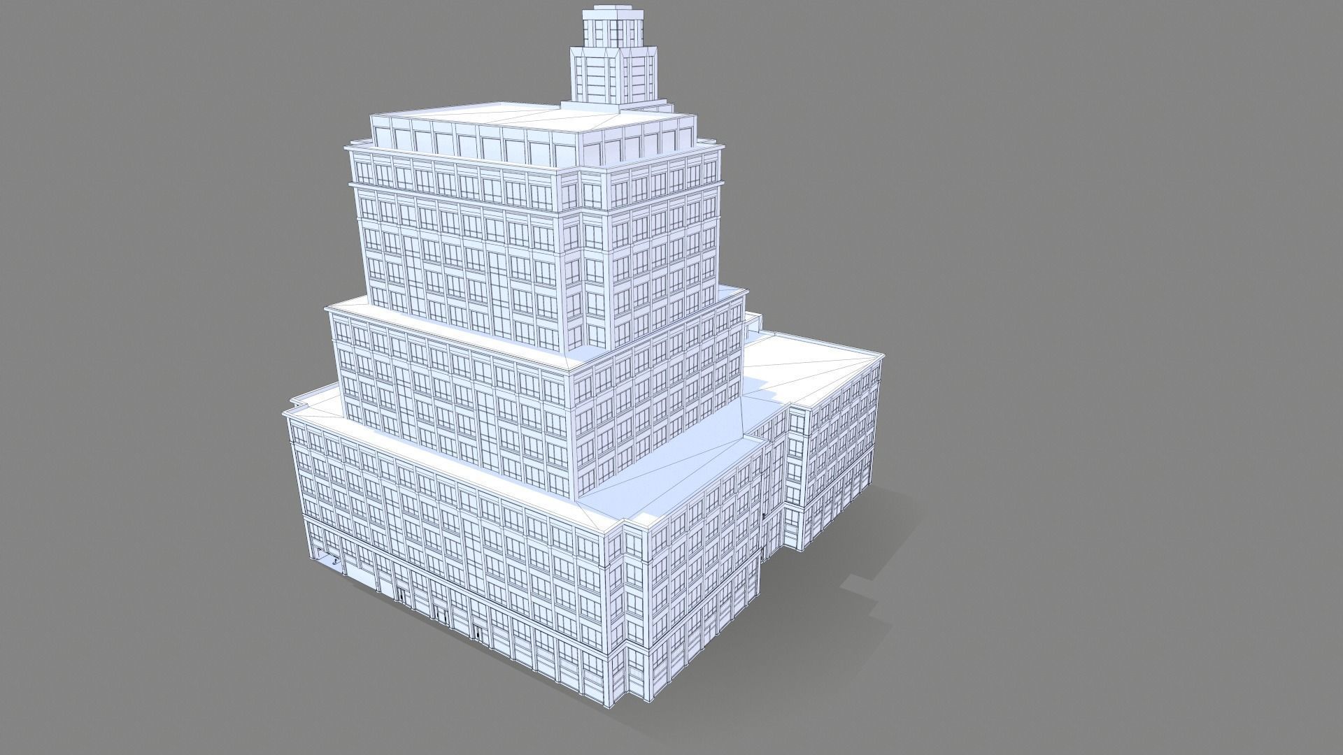 The Embarcadero 250 Street Building San Francisco Low-poly 3D model_10
