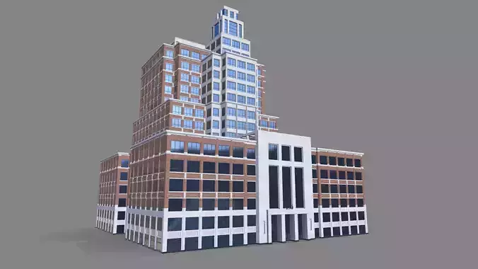 The Embarcadero 250 Street Building San Francisco Low-poly 3D model