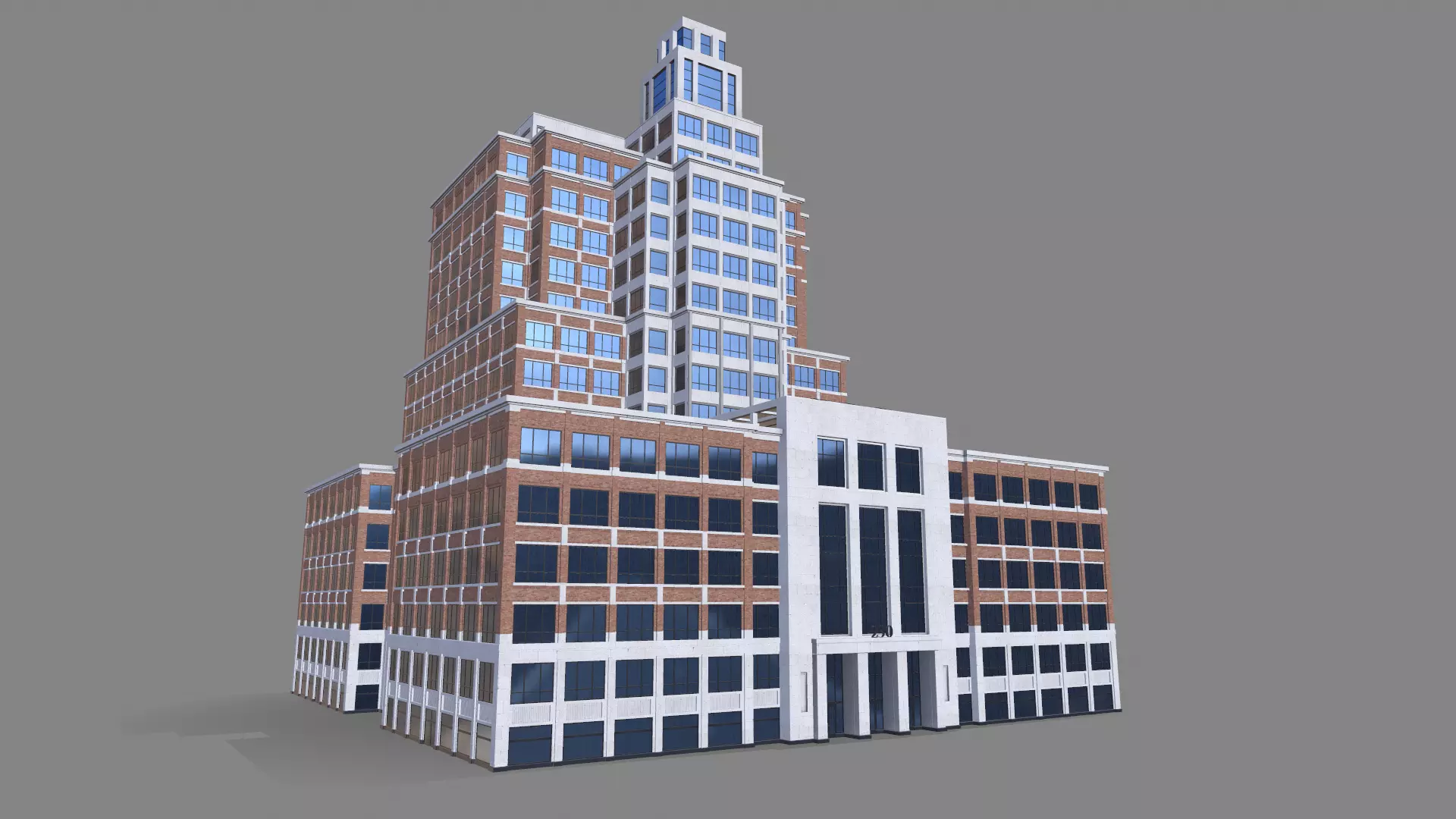 The Embarcadero 250 Street Building San Francisco Low-poly 3D model_0