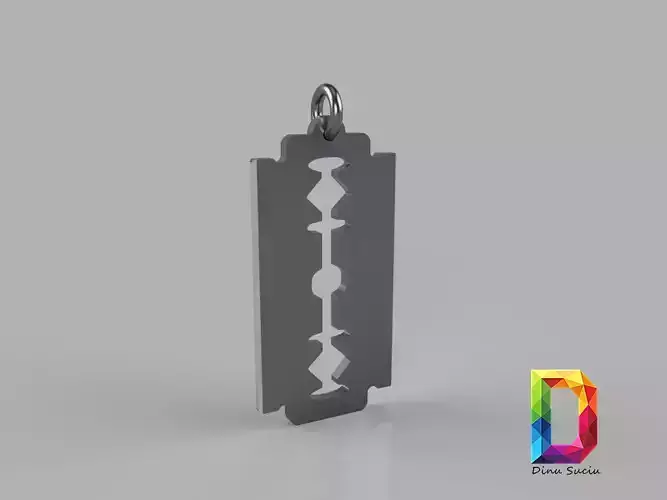 Razor blade pendant  3D print model
