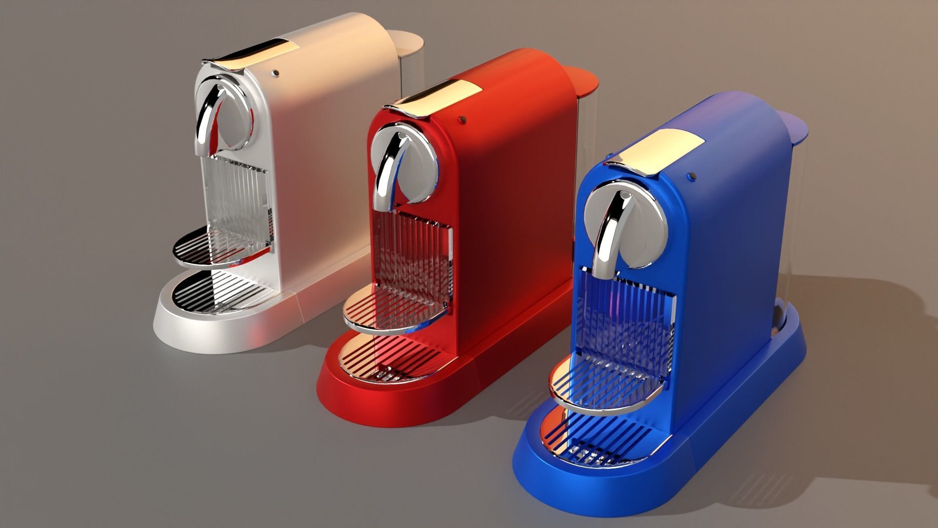 Coffee machine Low-poly 3D model_4