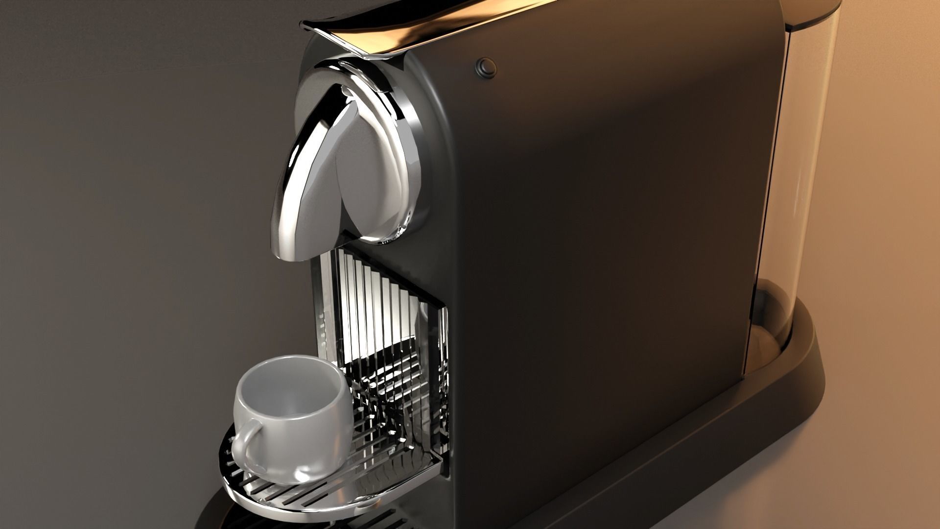 Coffee machine Low-poly 3D model_3