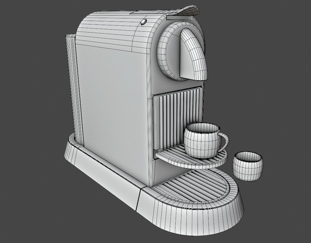Coffee machine Low-poly 3D model_6