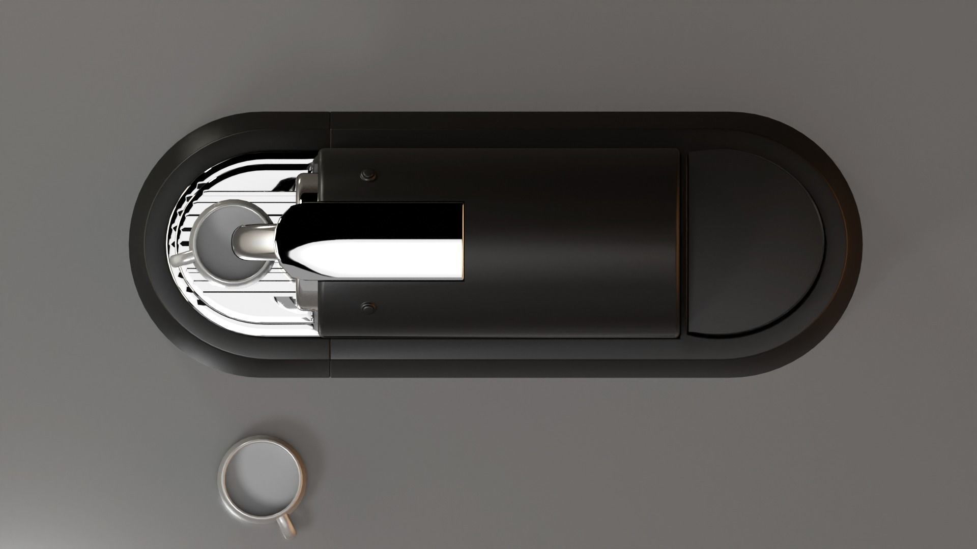 Coffee machine Low-poly 3D model_2