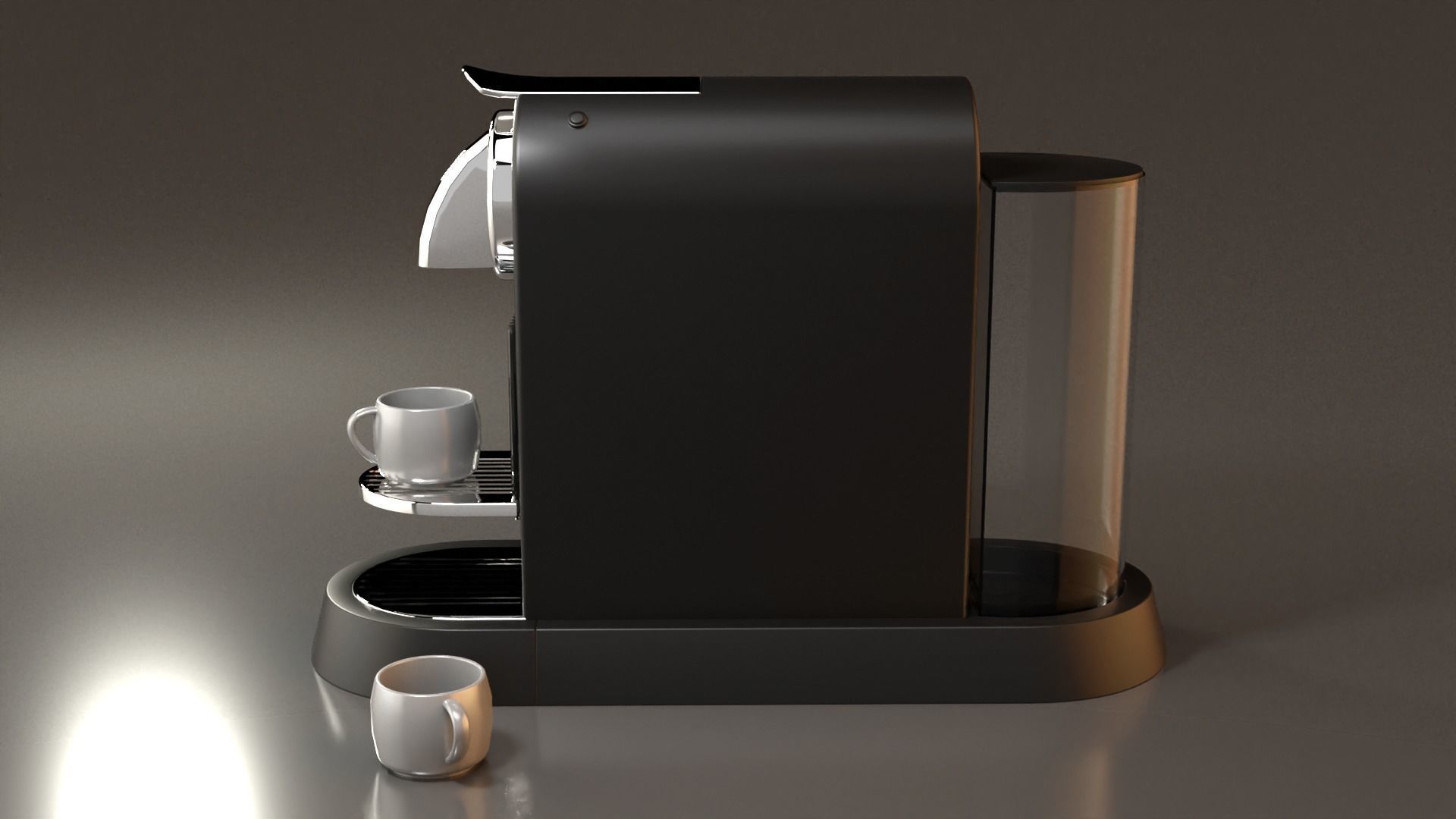 Coffee machine Low-poly 3D model_1