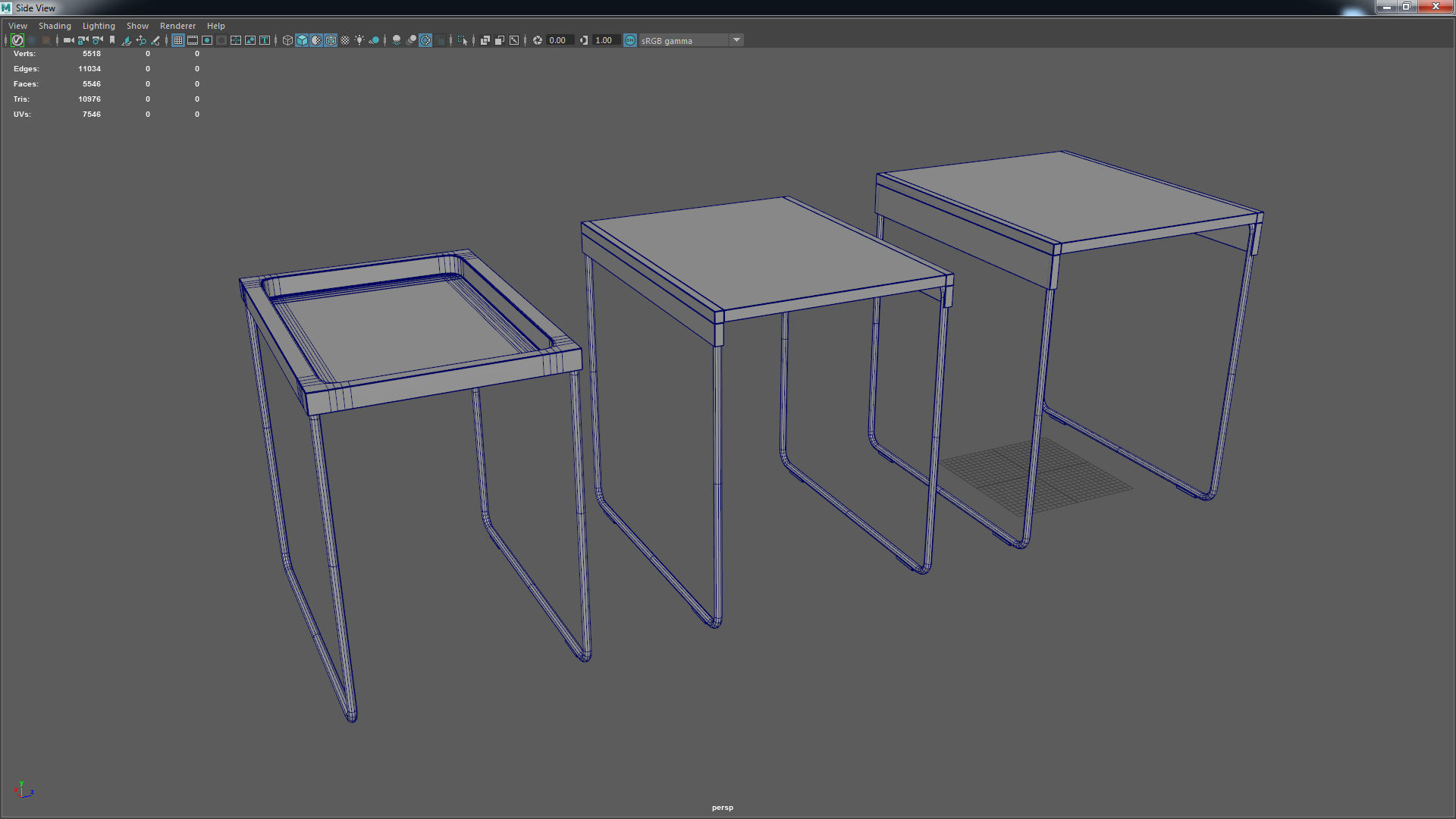 IKEA granboda nesting coffee table Low-poly 3D model_11