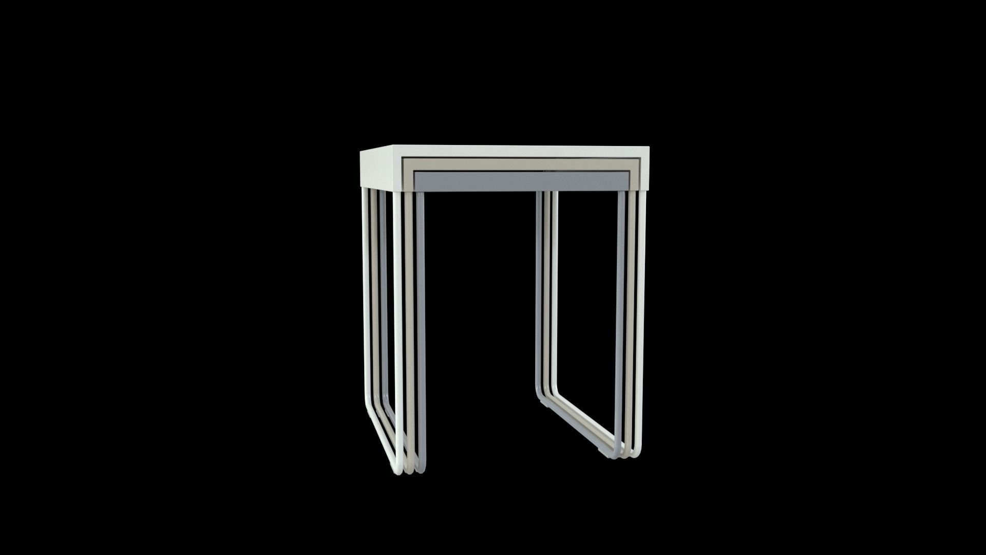 IKEA granboda nesting coffee table Low-poly 3D model_7