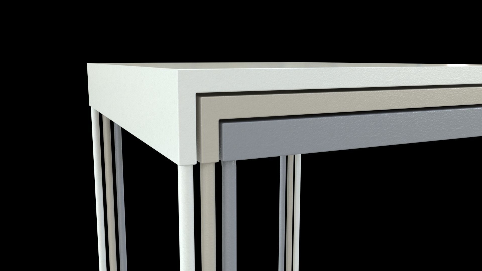 IKEA granboda nesting coffee table Low-poly 3D model_5