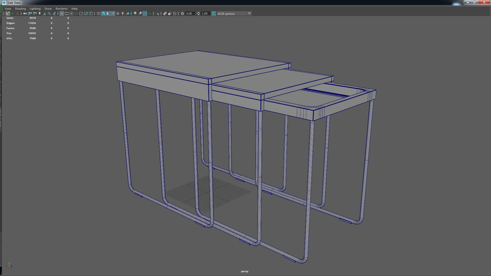 IKEA granboda nesting coffee table Low-poly 3D model_14