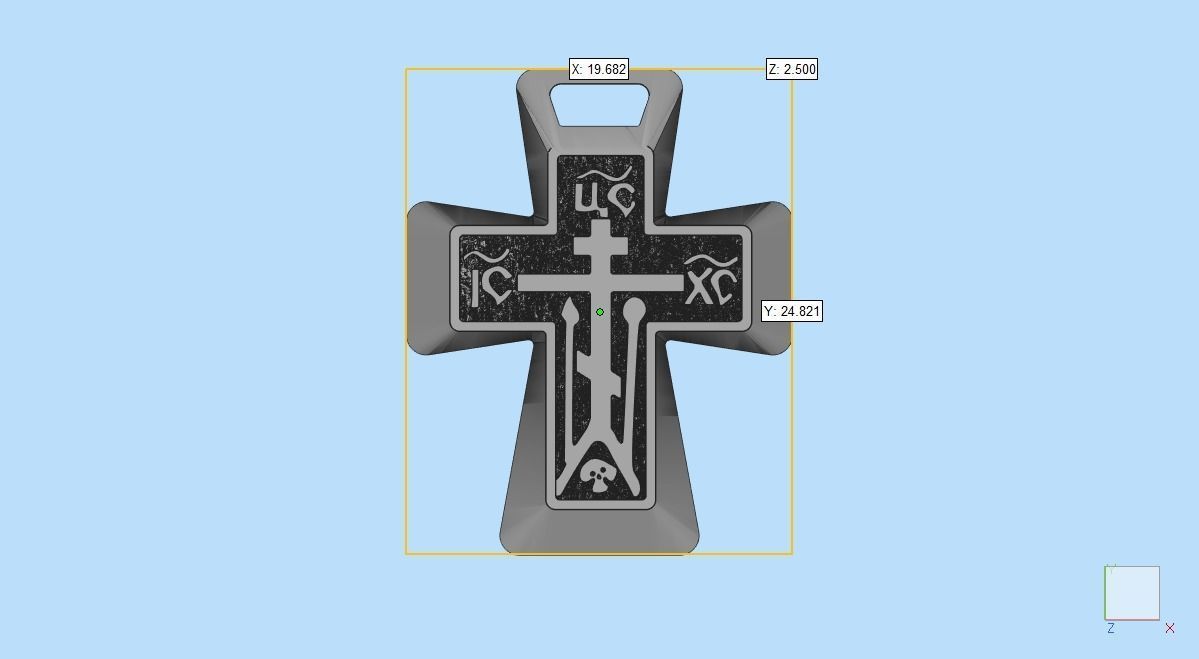Cross ortodox  3D print model 3D print model_4