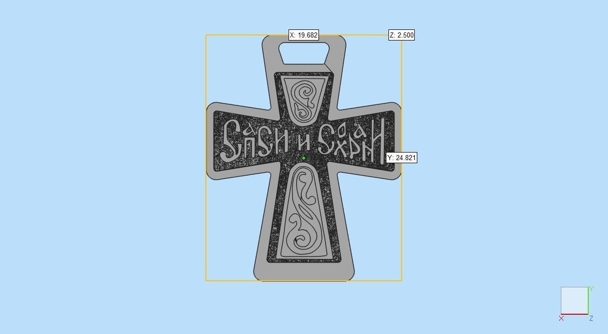 Cross ortodox  3D print model 3D print model_5