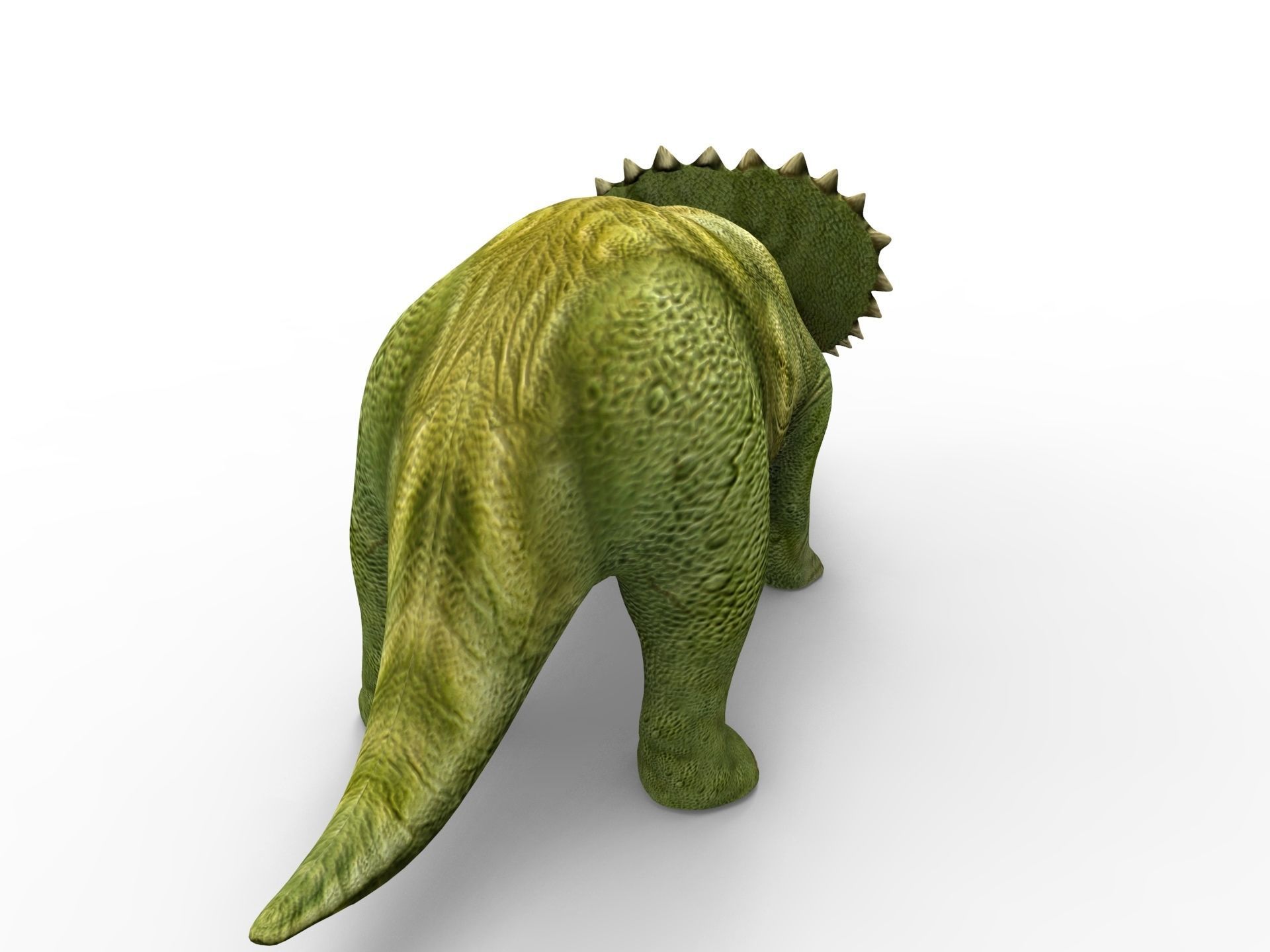 3D Green Triceratops dinosaur low poly  Low-poly 3D model_6
