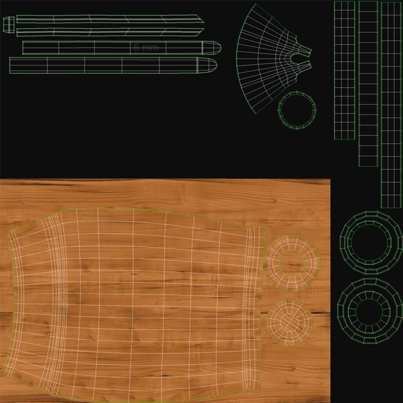 Straight chisel 6 mm 3D model_12