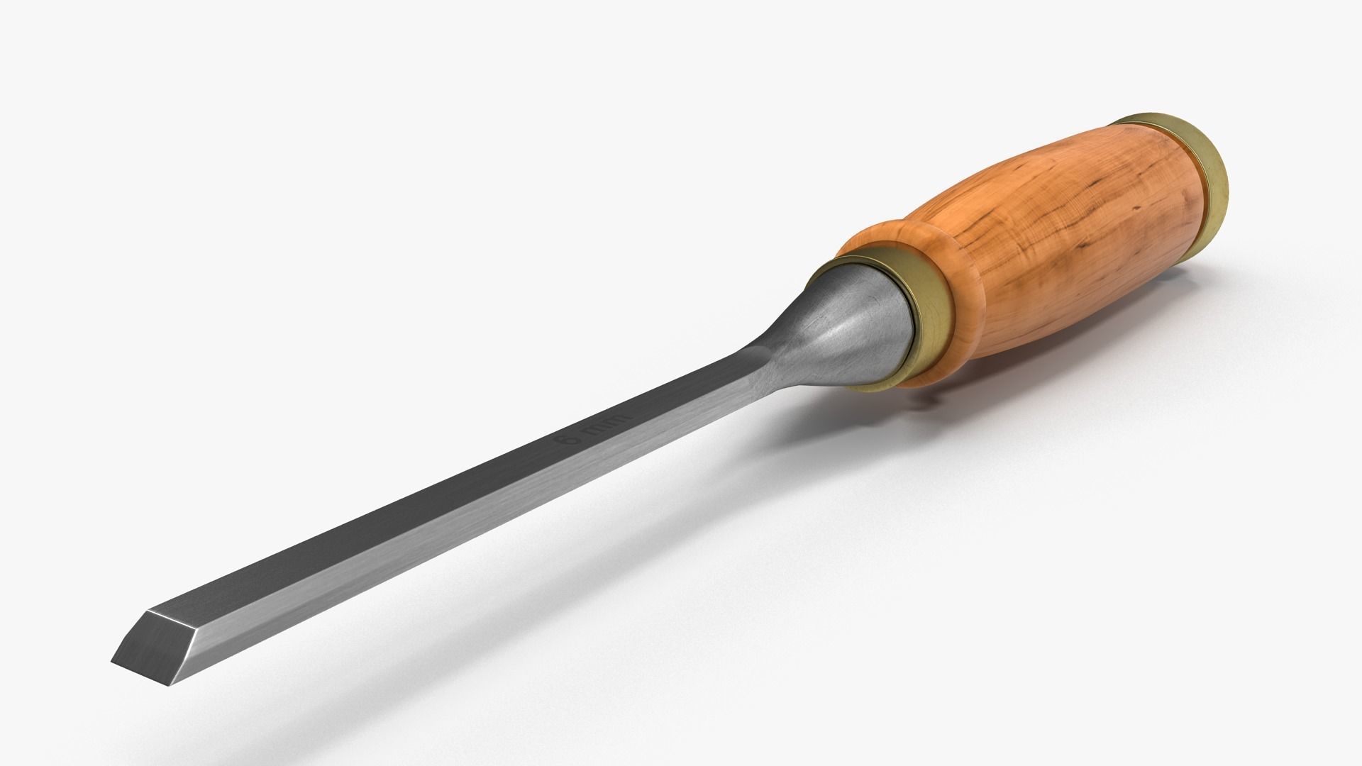 Straight chisel 6 mm 3D model_6