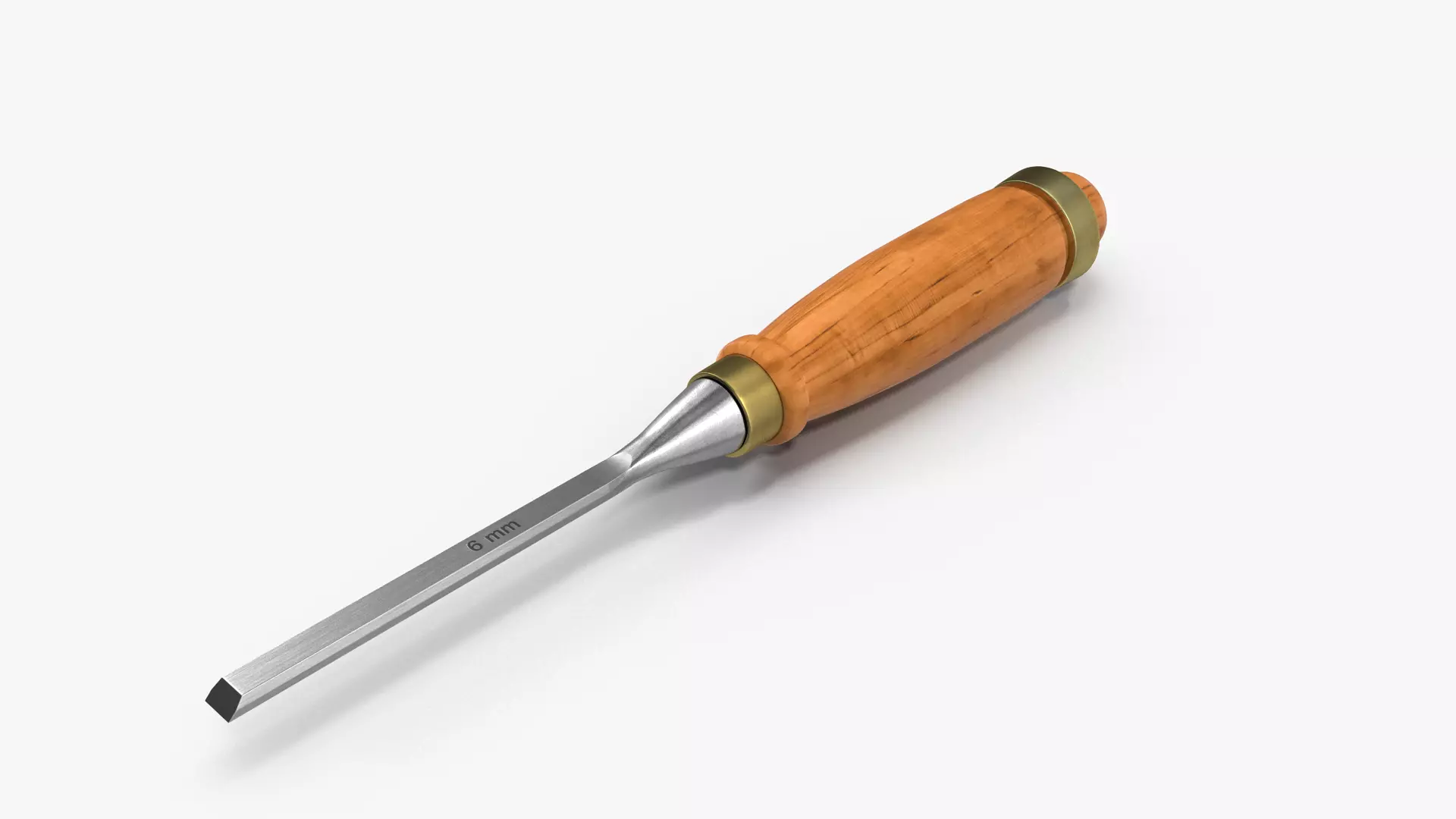 Straight chisel 6 mm 3D model_0