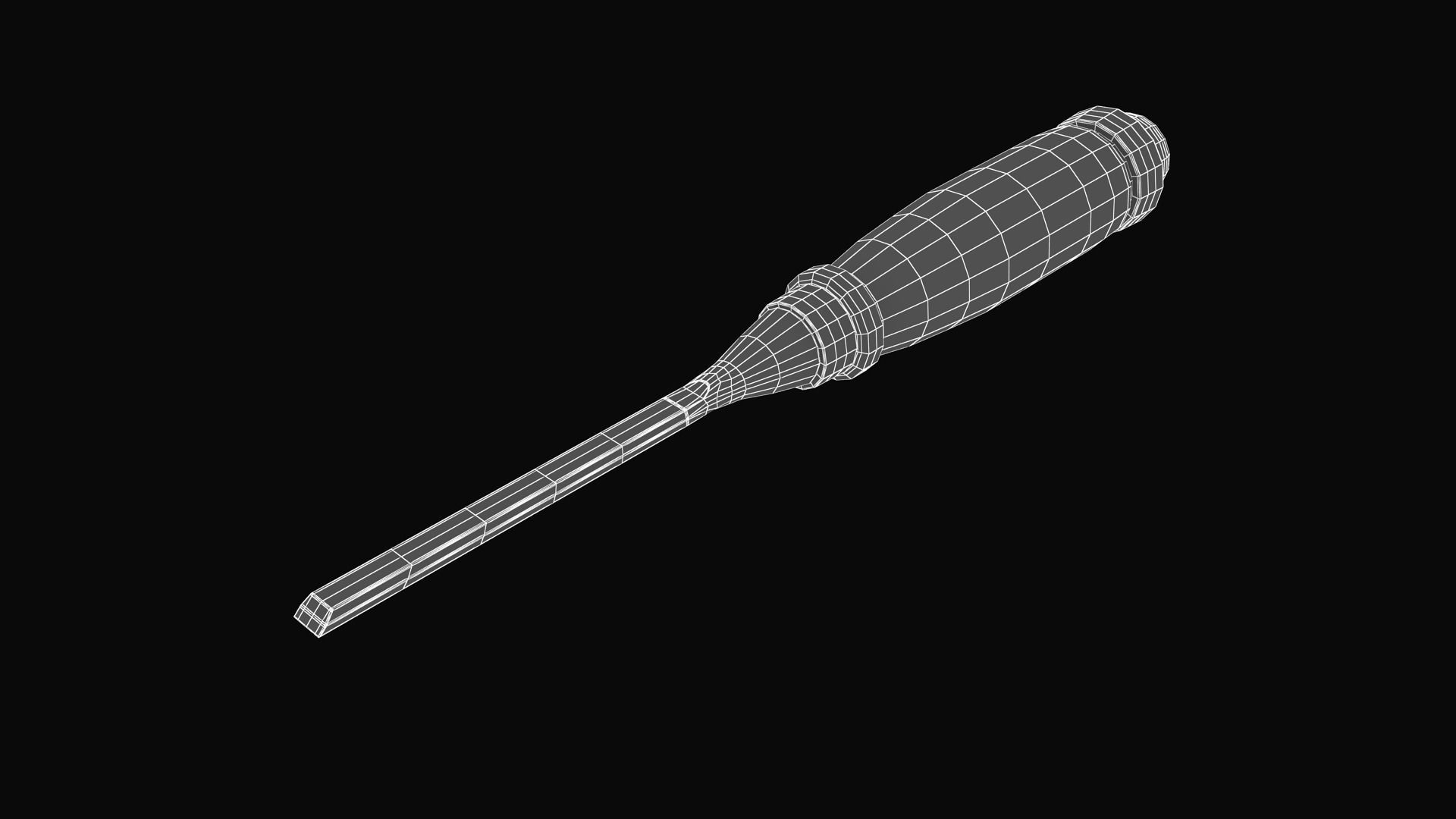 Straight chisel 6 mm 3D model_8