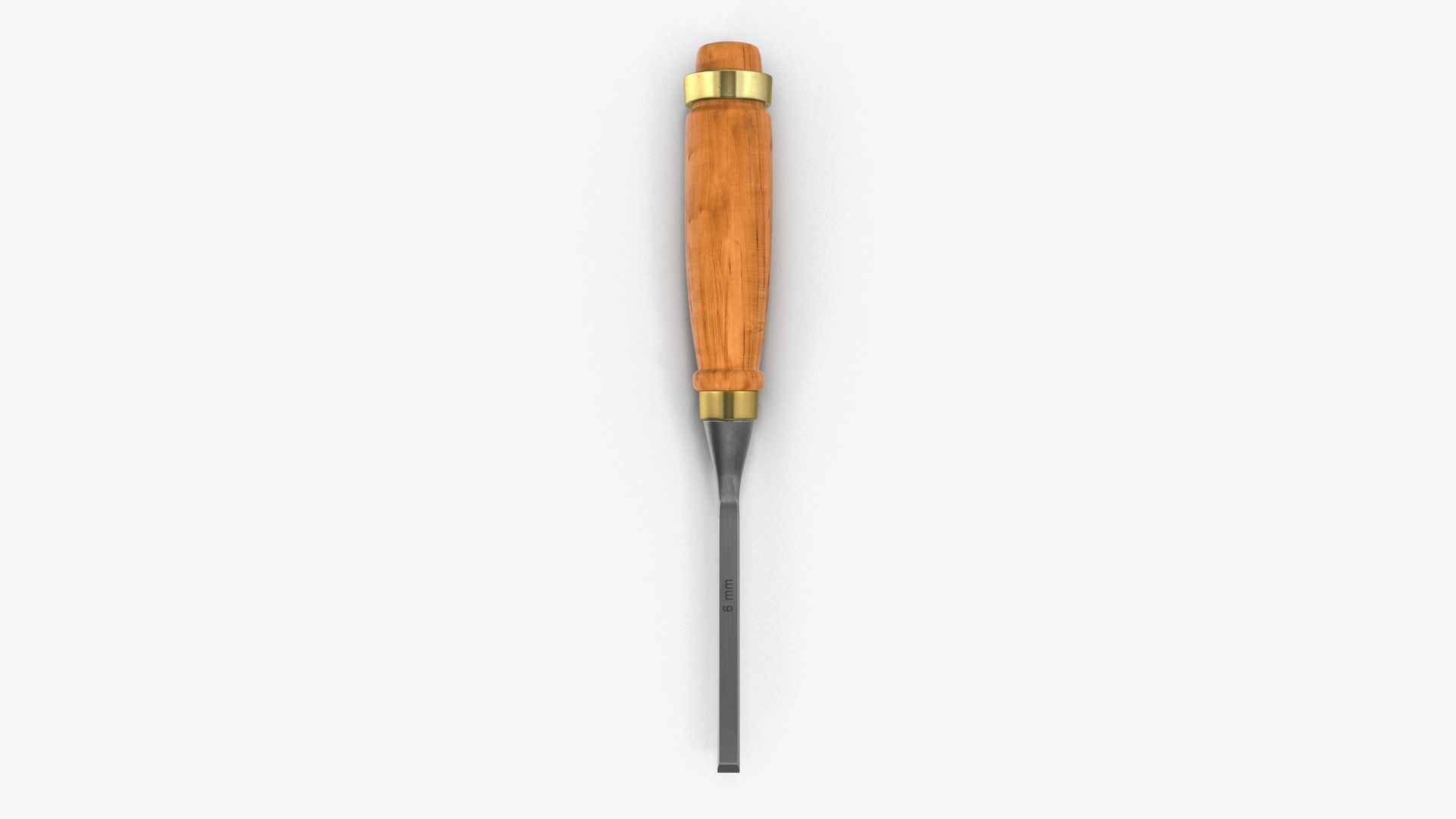 Straight chisel 6 mm 3D model_1