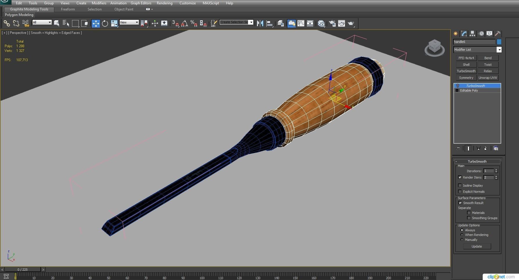 Straight chisel 6 mm 3D model_10