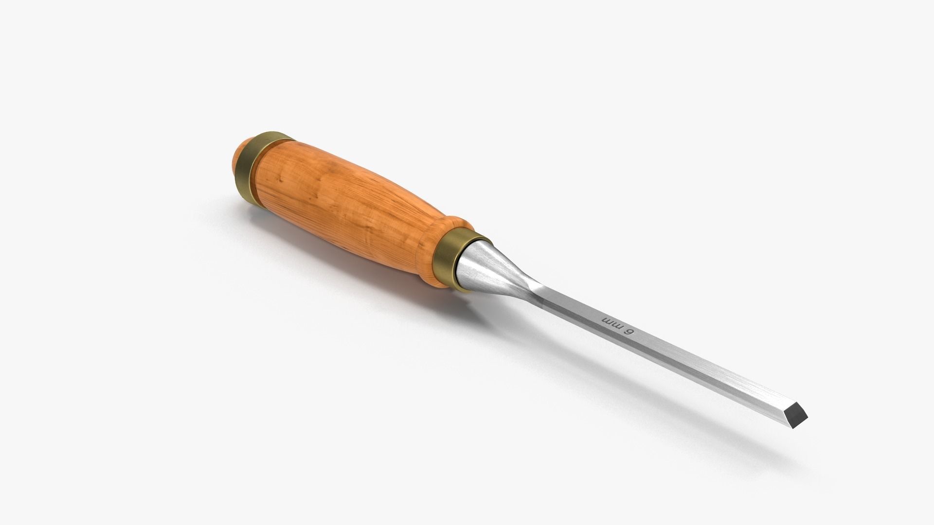 Straight chisel 6 mm 3D model_2