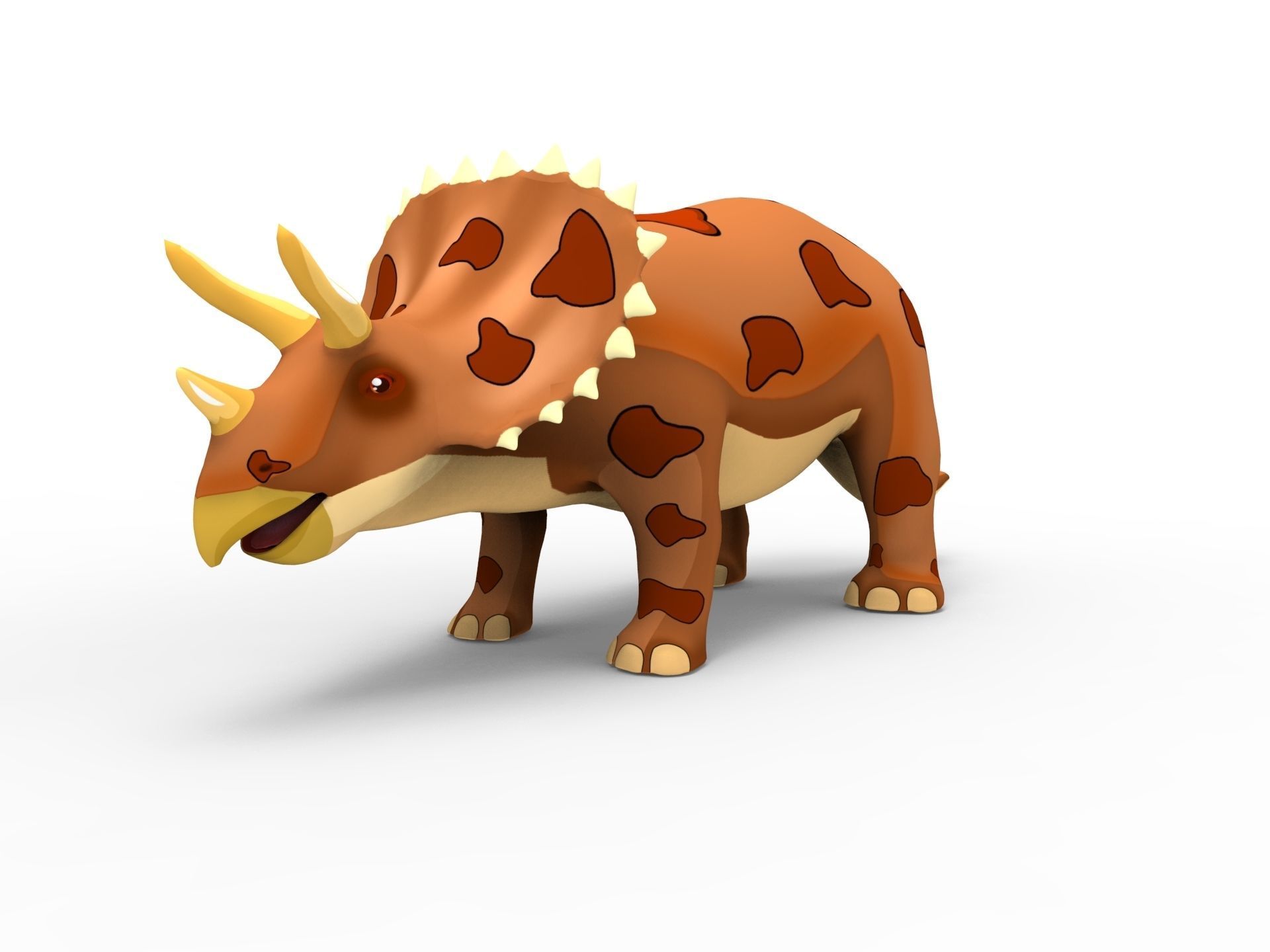 3D Cartoon Triceratops dinosaur 3D model_1