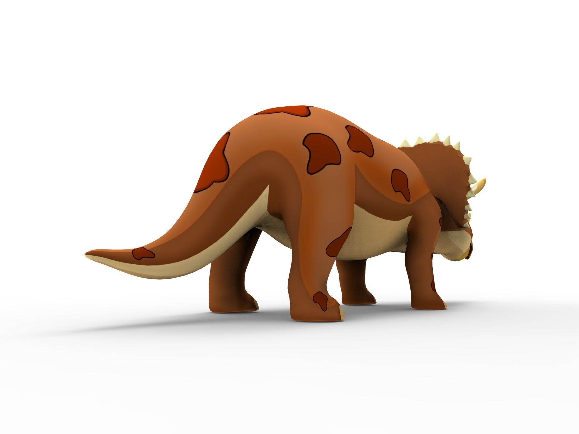 3D Cartoon Triceratops dinosaur 3D model_6