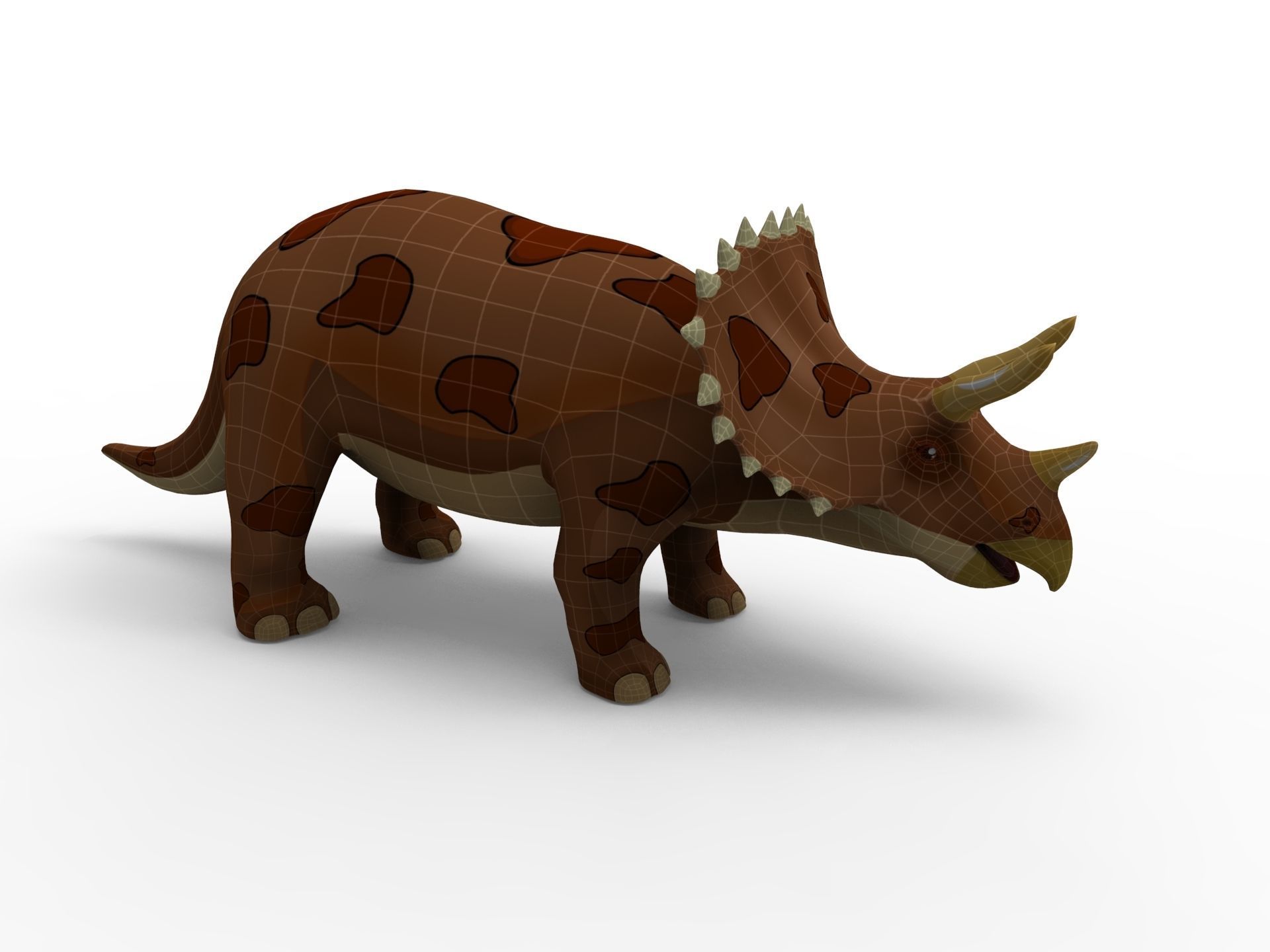 3D Cartoon Triceratops dinosaur 3D model_13