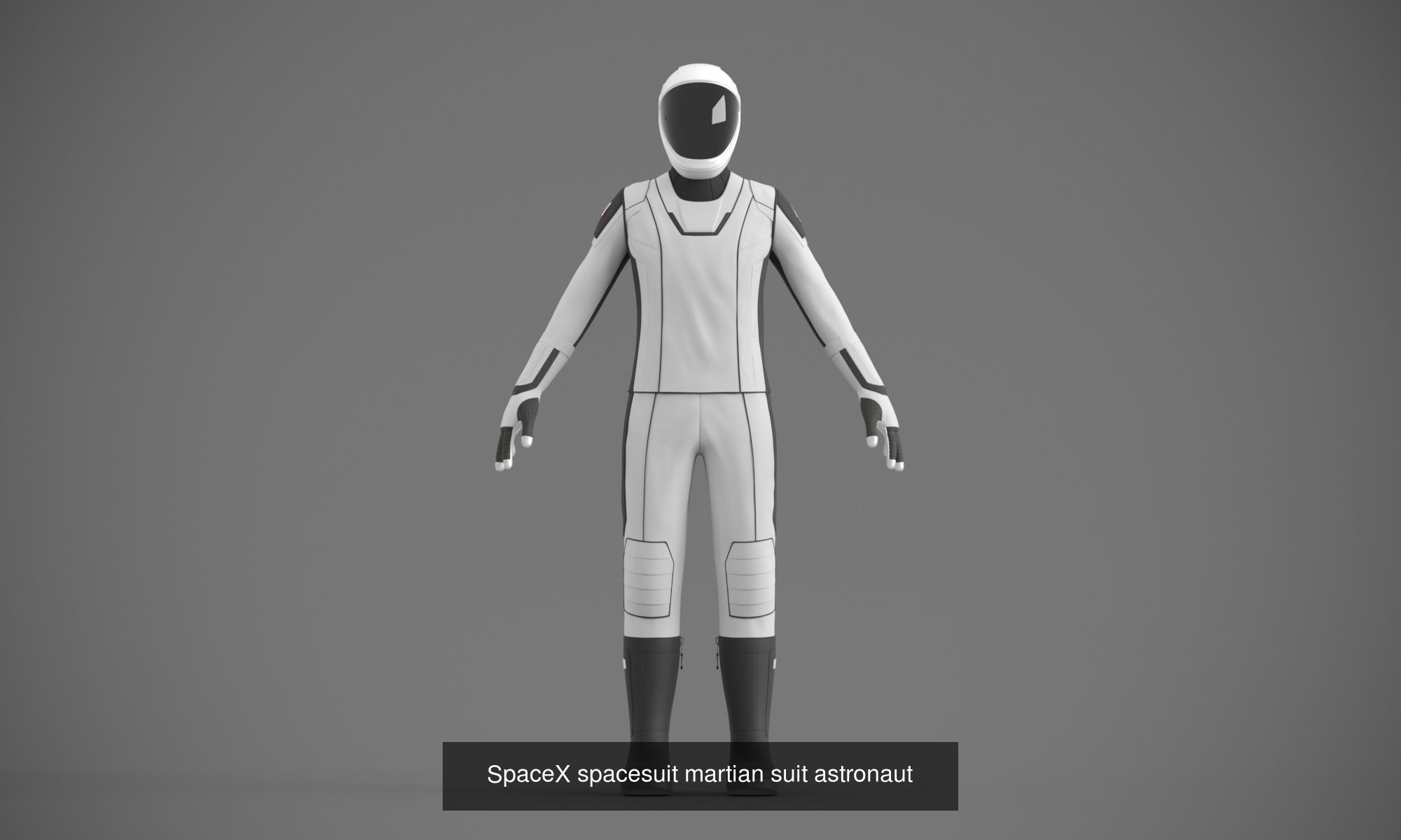 Space explorer bundle Martian base and SpaceX starships 3D Model Collection_4