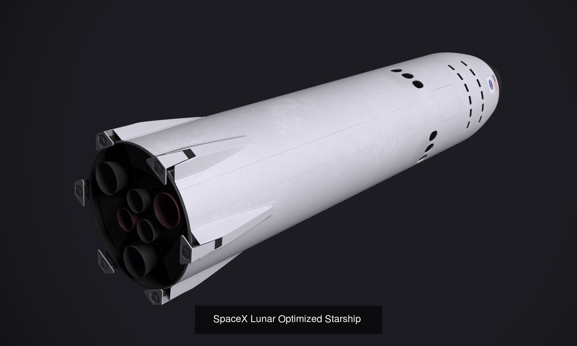 Space explorer bundle Martian base and SpaceX starships 3D Model Collection_3