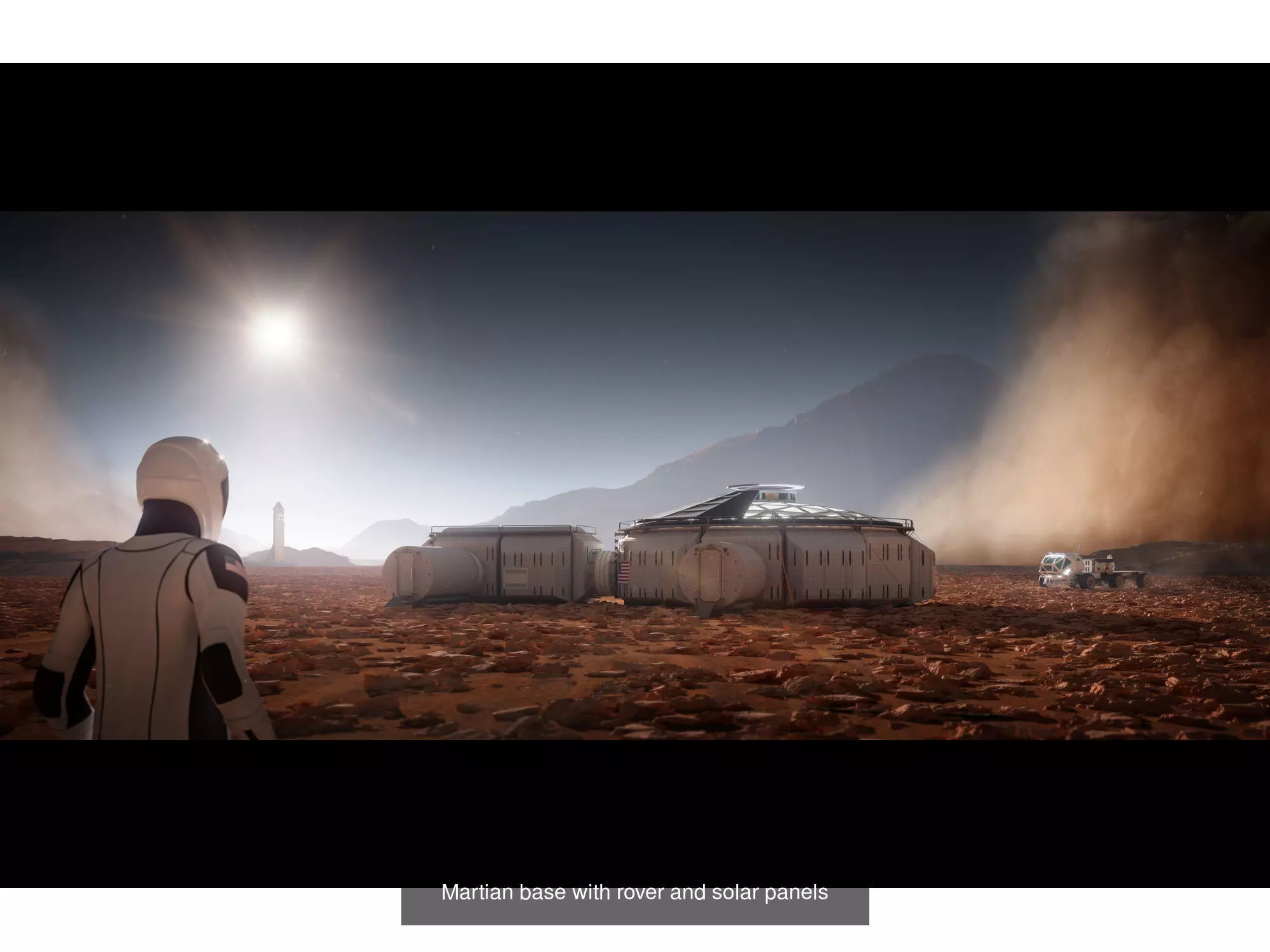 Space explorer bundle Martian base and SpaceX starships 3D Model Collection_0