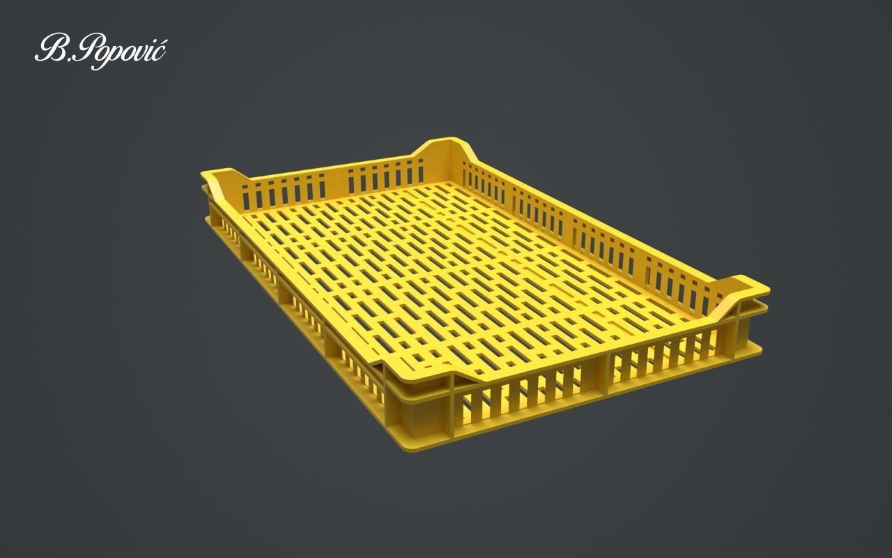 Raspberry Crate 3D model_2