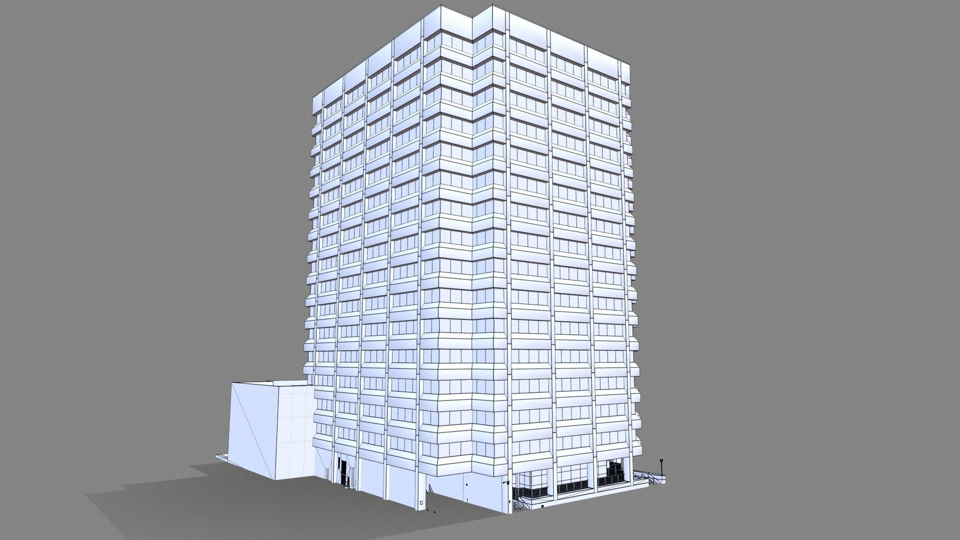 221 Main Street Building San Francisco Low-poly 3D model_11