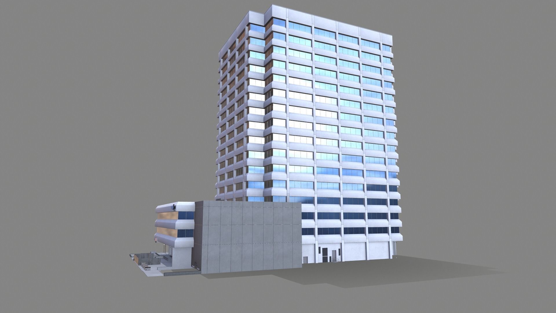 221 Main Street Building San Francisco Low-poly 3D model_4