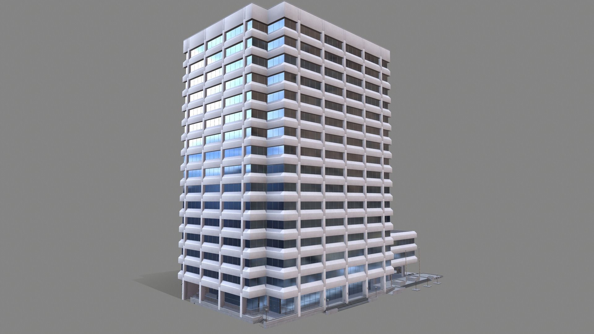 221 Main Street Building San Francisco Low-poly 3D model_2