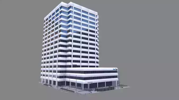 221 Main Street Building San Francisco Low-poly 3D model