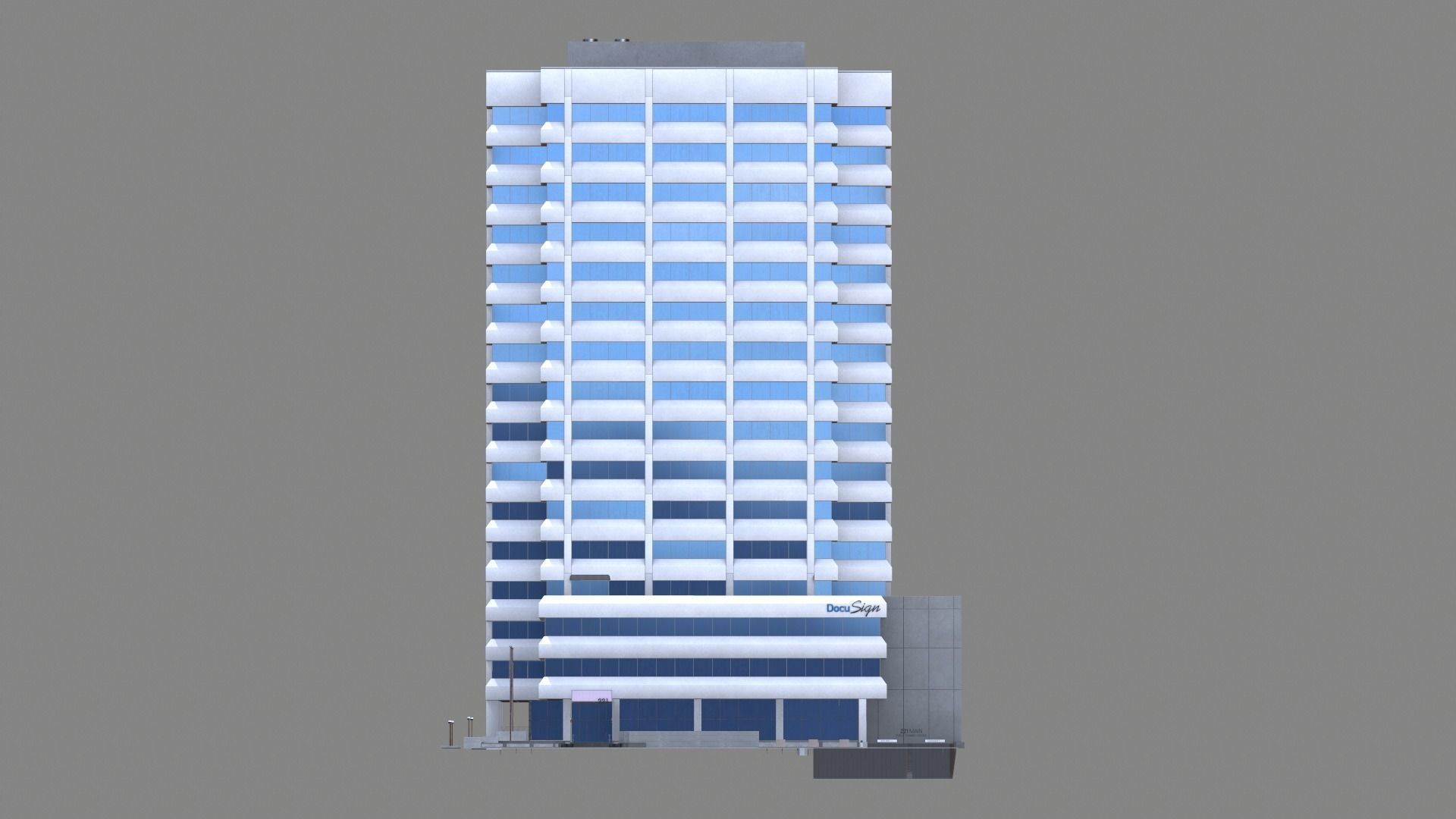 221 Main Street Building San Francisco Low-poly 3D model_7