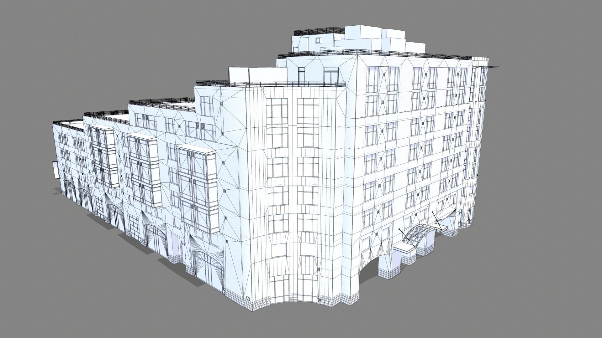 8 Mission Street Building San Francisco Low-poly 3D model_12