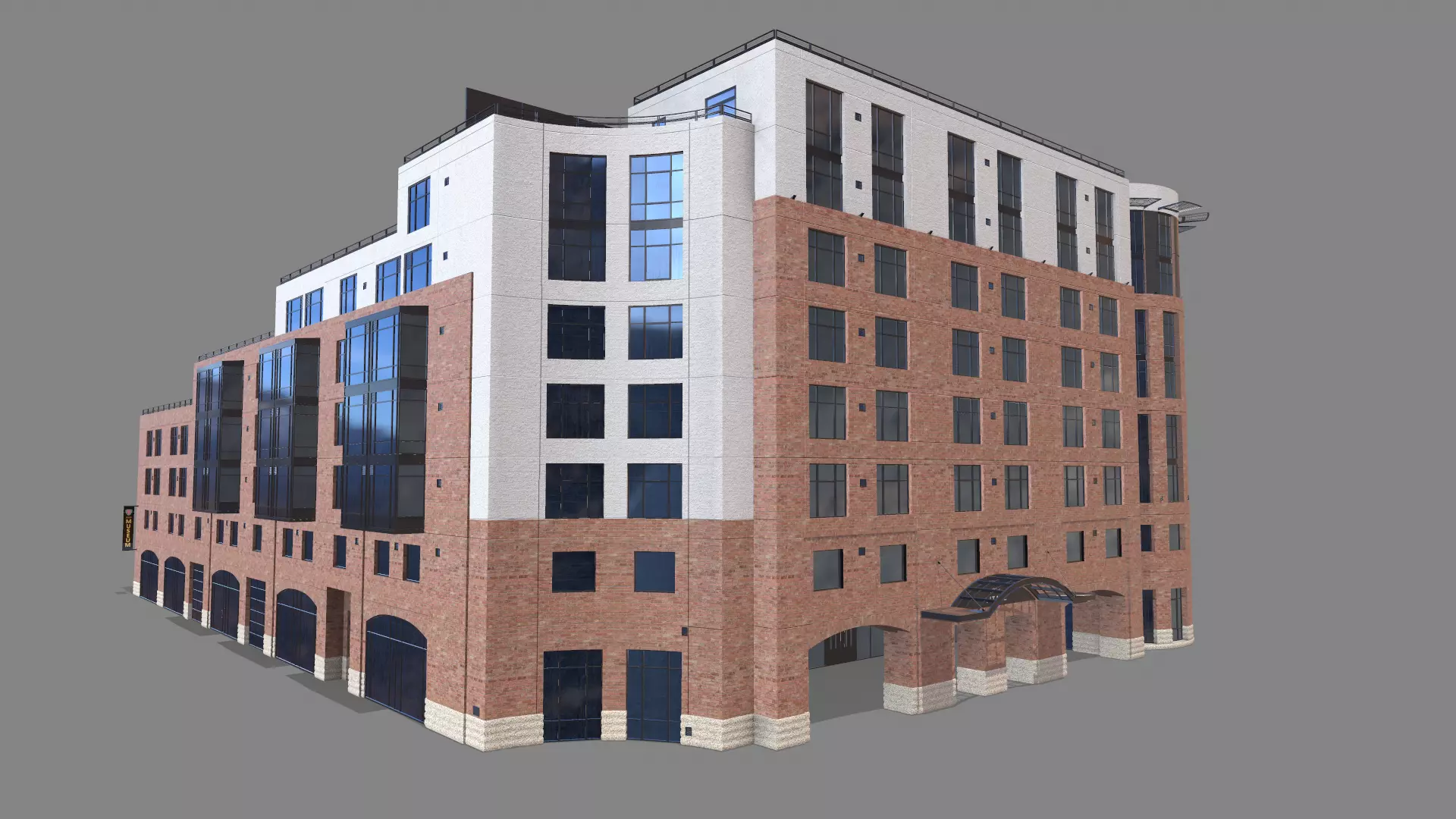 8 Mission Street Building San Francisco Low-poly 3D model_0