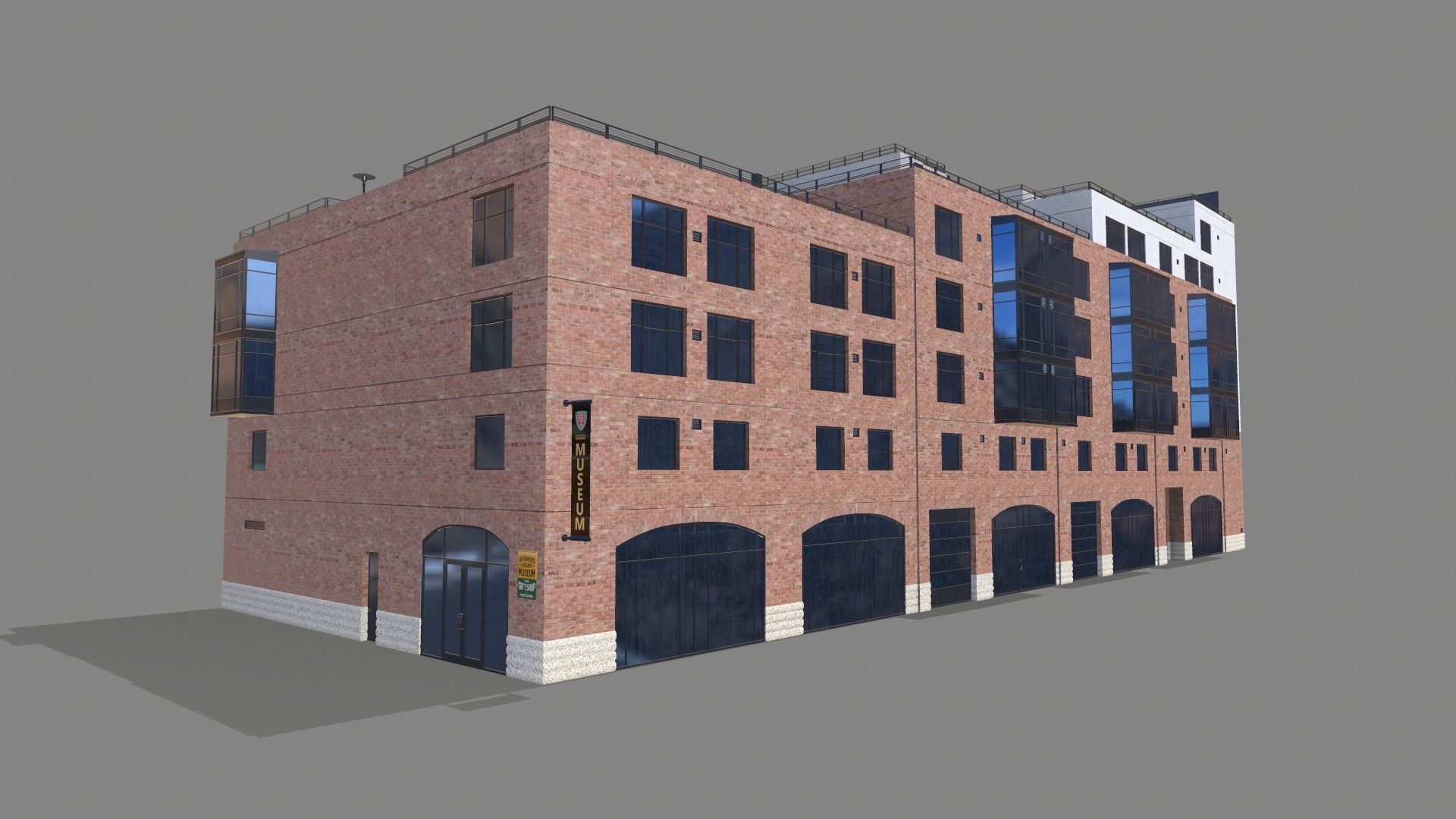 8 Mission Street Building San Francisco Low-poly 3D model_3