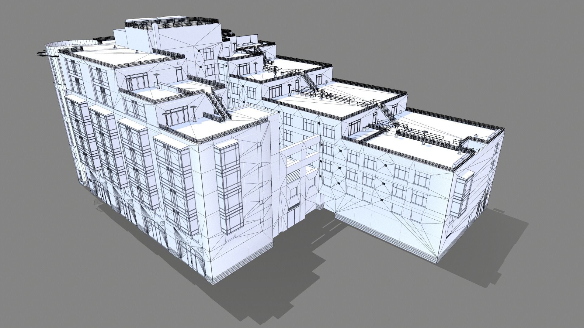 8 Mission Street Building San Francisco Low-poly 3D model_13