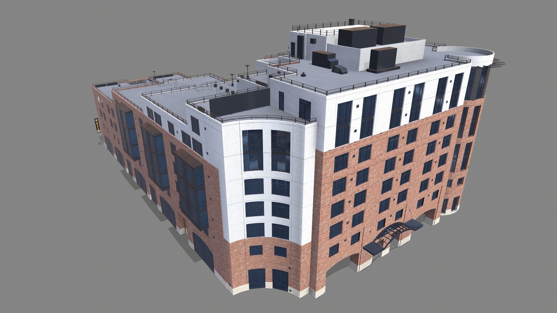 8 Mission Street Building San Francisco Low-poly 3D model_6