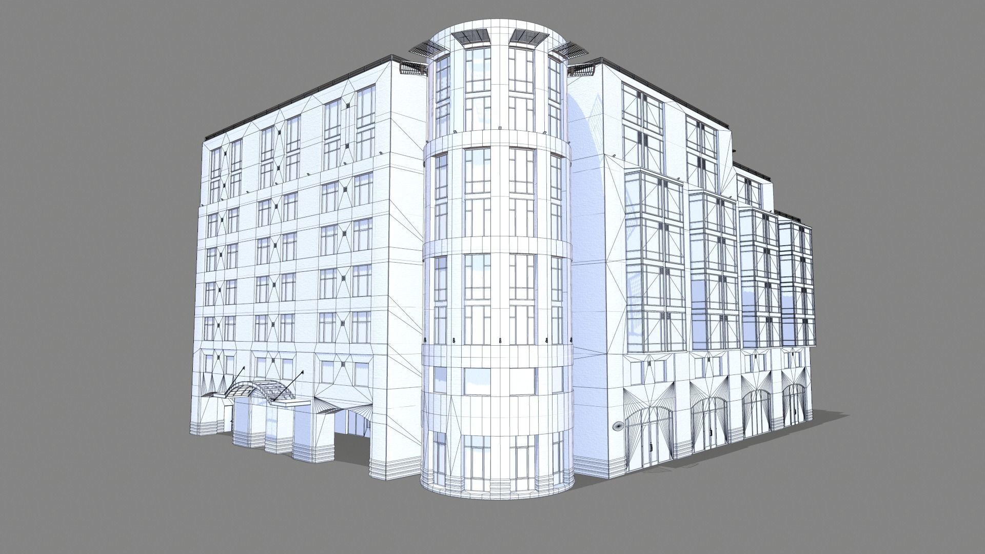 8 Mission Street Building San Francisco Low-poly 3D model_11