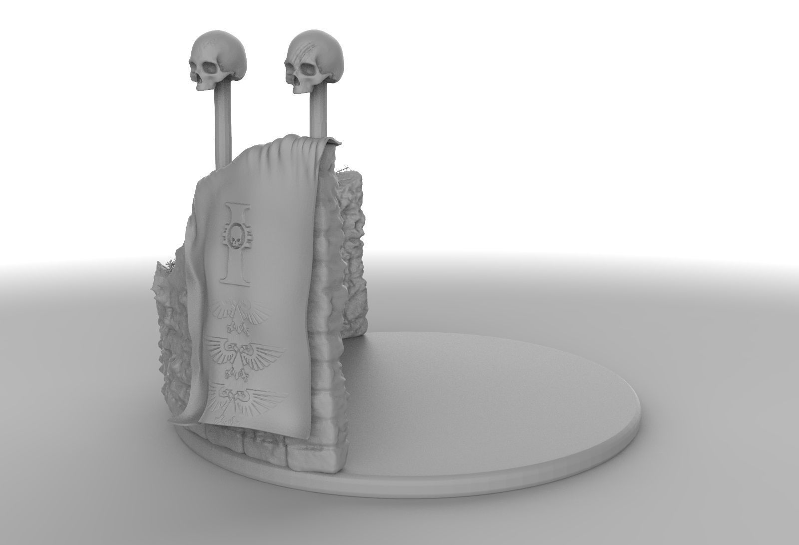Base miniature model Warhammer 40k fan made 3D print model_2