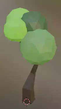Low poly tree in polygons