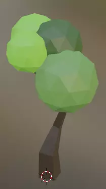 Low poly tree in polygons Free 3D model
