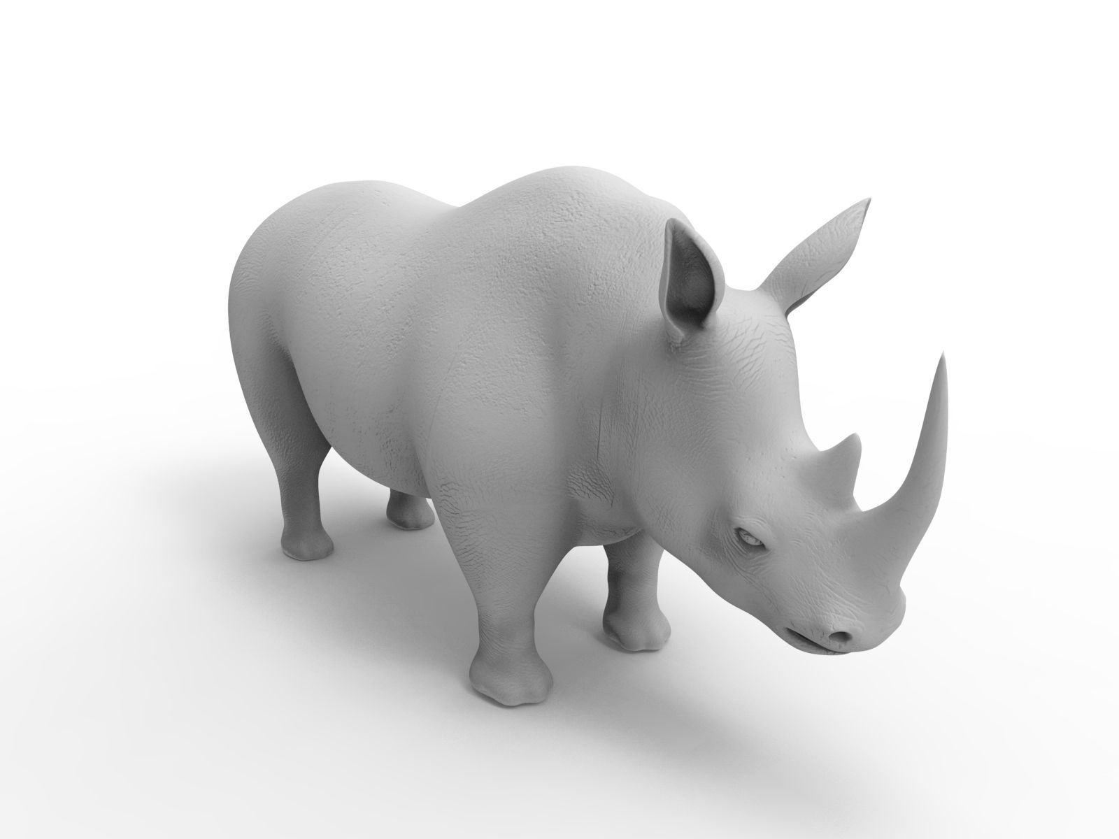 Rhino 3D Models game ready  Low-poly 3D model_14