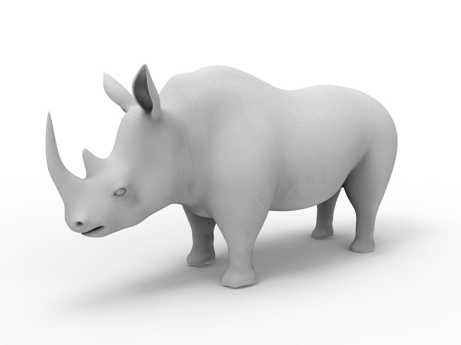 Rhino 3D Models game ready  Low-poly 3D model_13