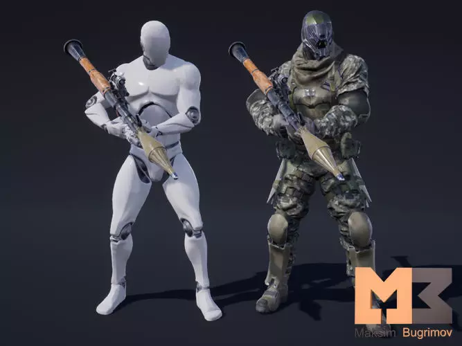 Launcher Animations UE4 3D model_0