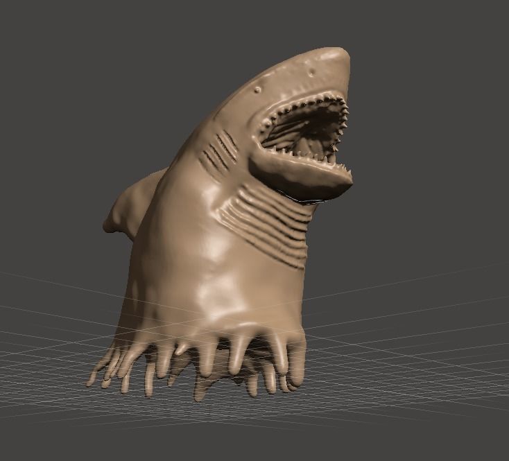 shark 3D print model_3