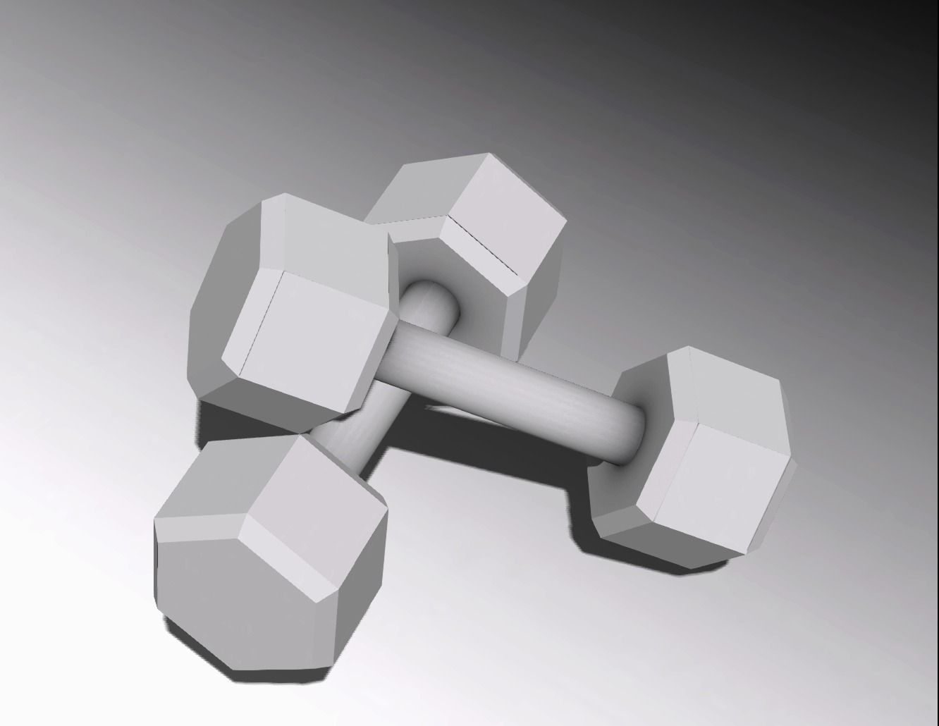 Dumbbells pair of Low-poly 3D model